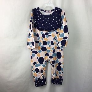 Infant Romper Dots Print 9-12 Months 21-25 lbs